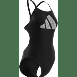 3 Bar Logo Print Badeanzug Damen Badeanzug