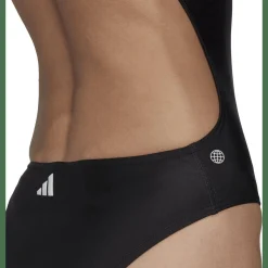 3 Bar Logo Print Badeanzug Damen Badeanzug