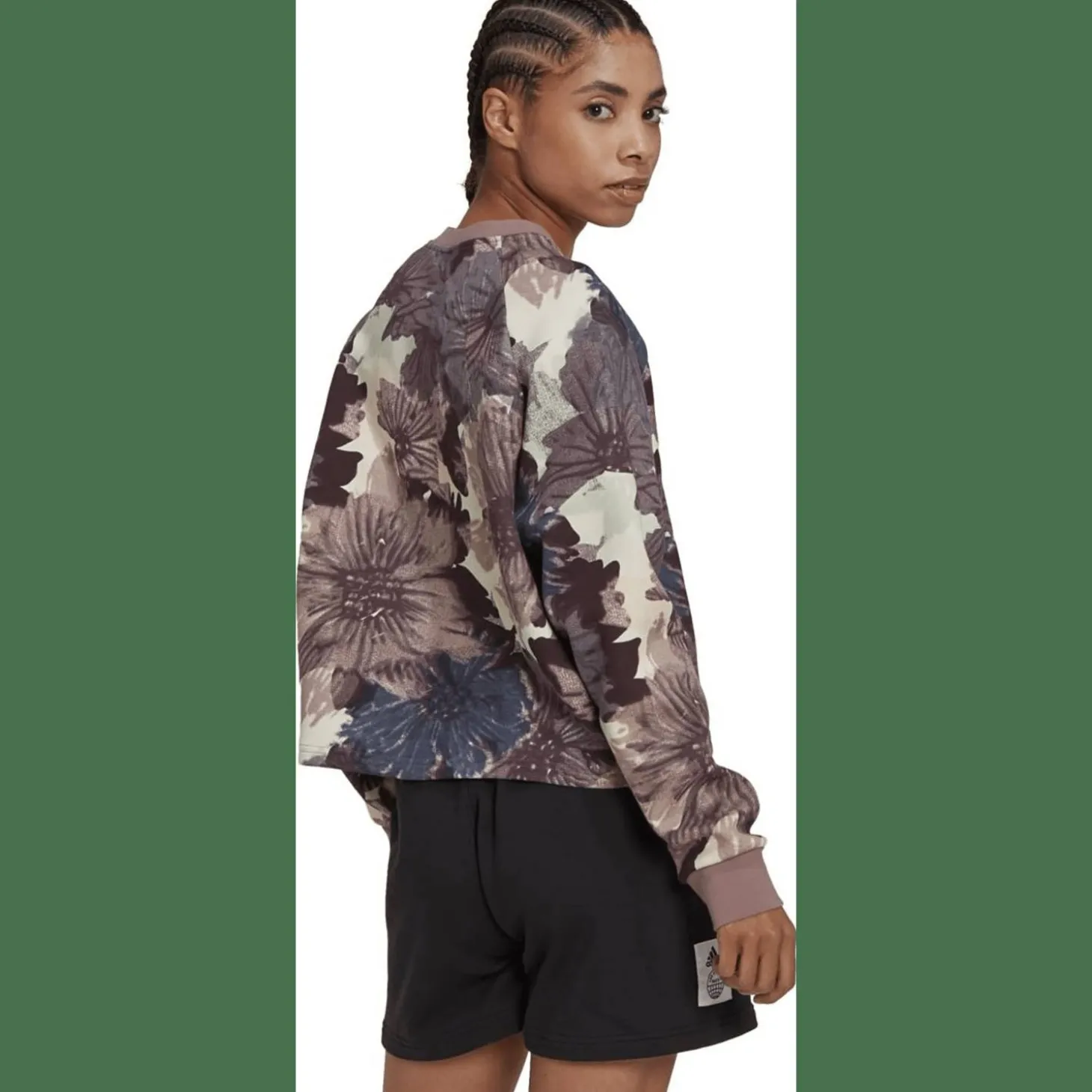 Allover Print Sweatshirt Damen Sweatshirt