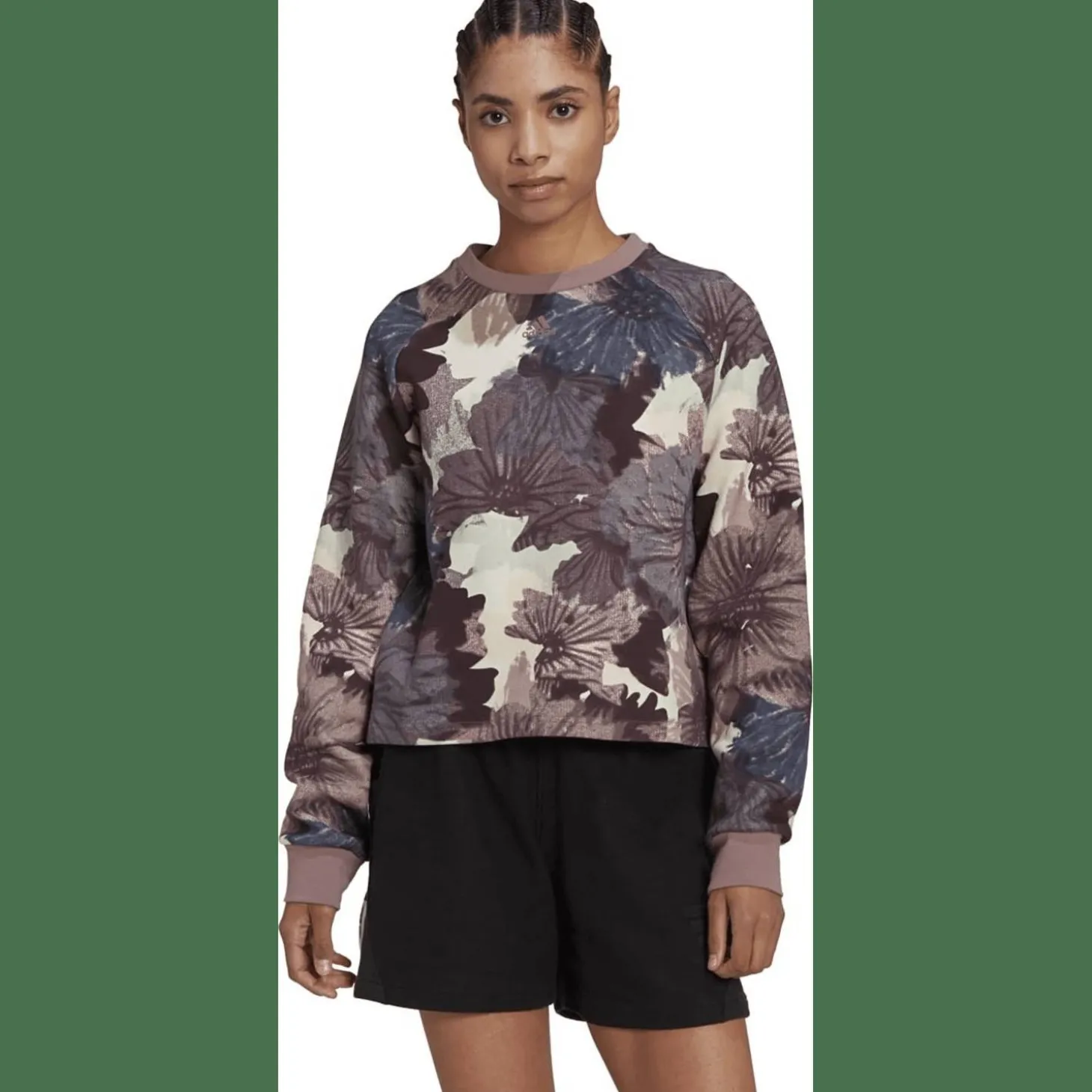 Allover Print Sweatshirt Damen Sweatshirt