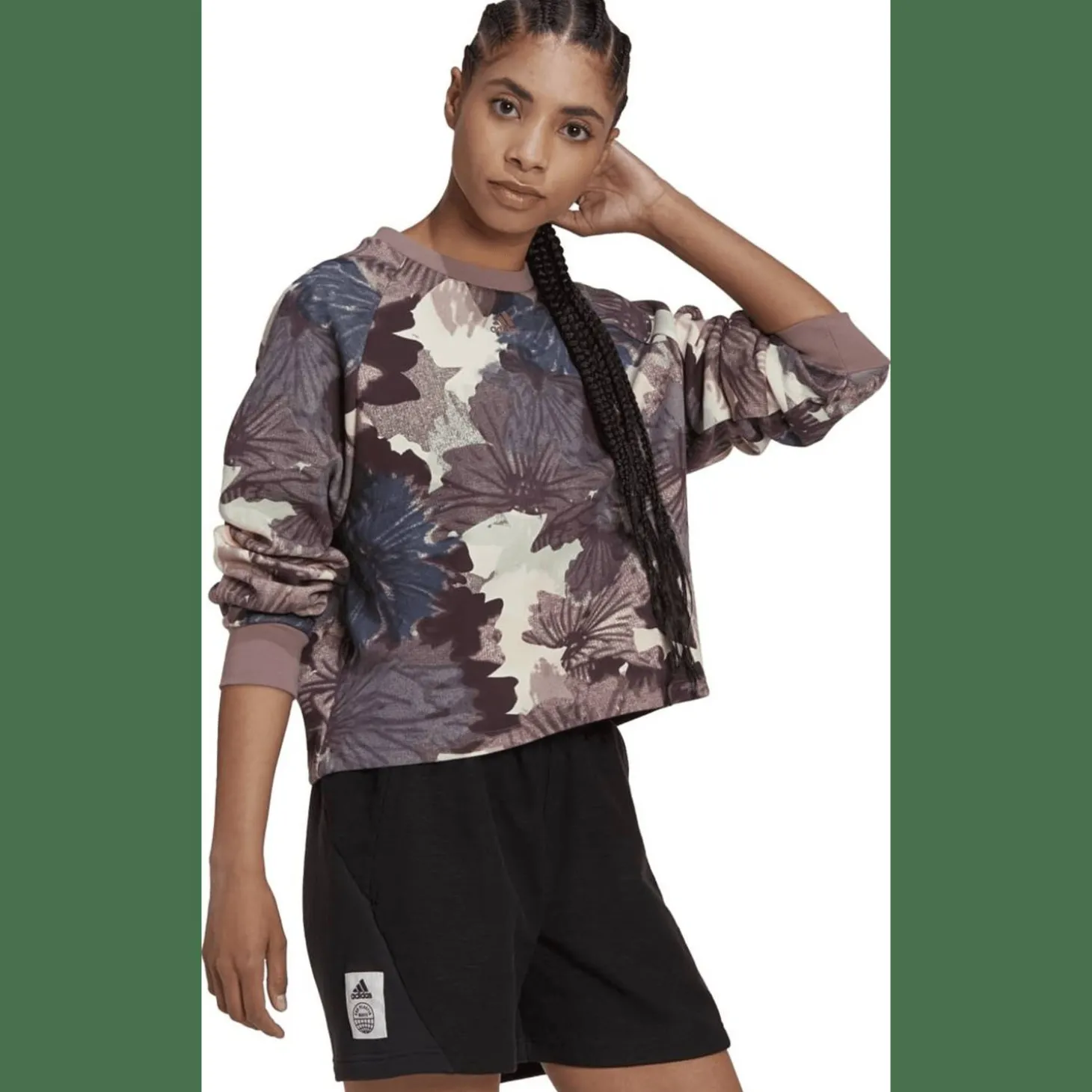 Allover Print Sweatshirt Damen Sweatshirt
