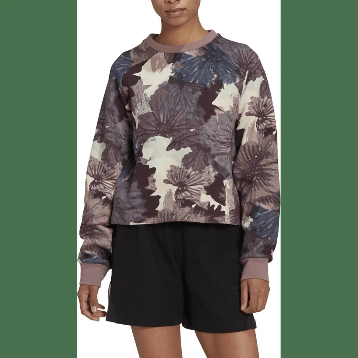 Allover Print Sweatshirt Damen Sweatshirt