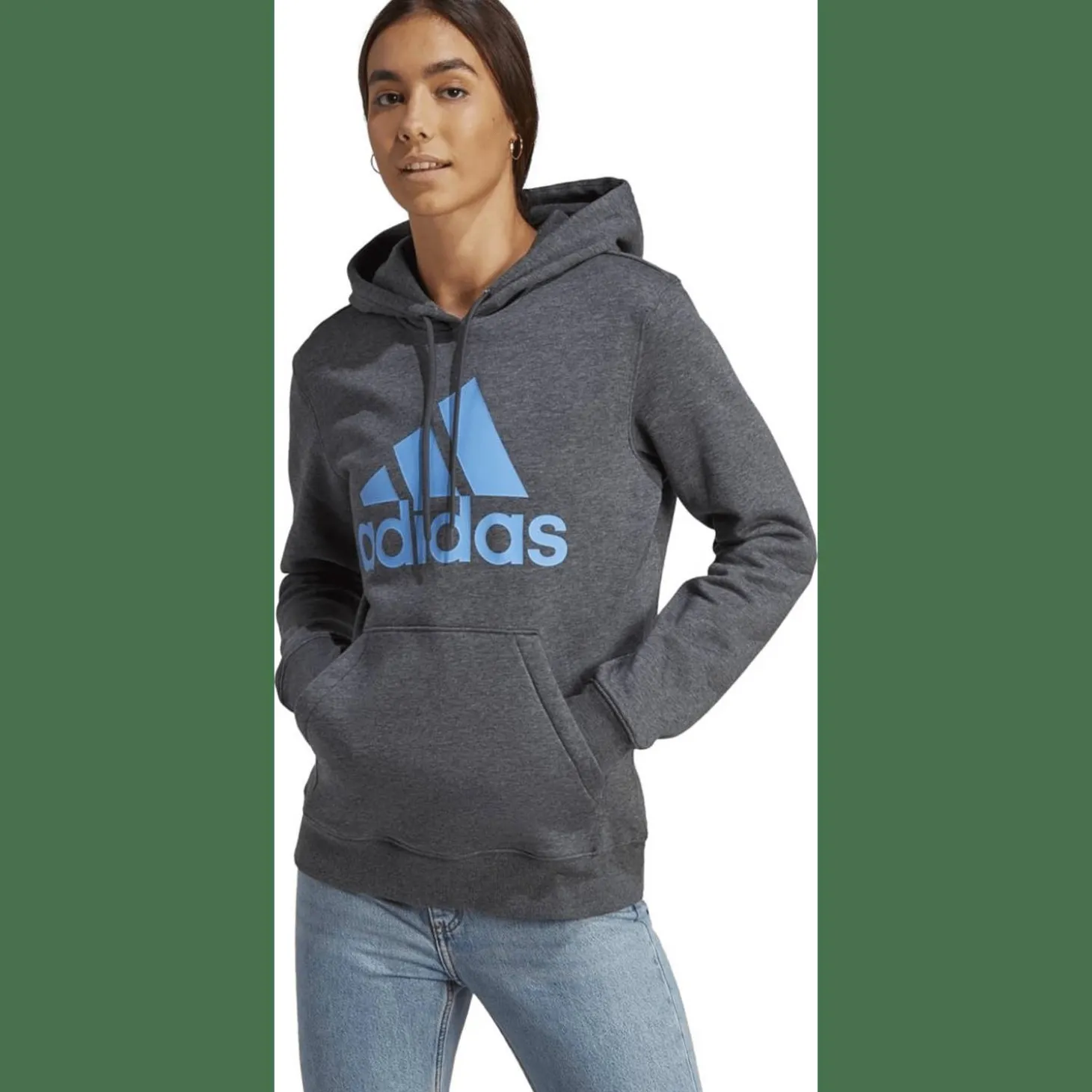 Essentials Big Logo Regular Fleece Hoodie Damen Kapuzensweater