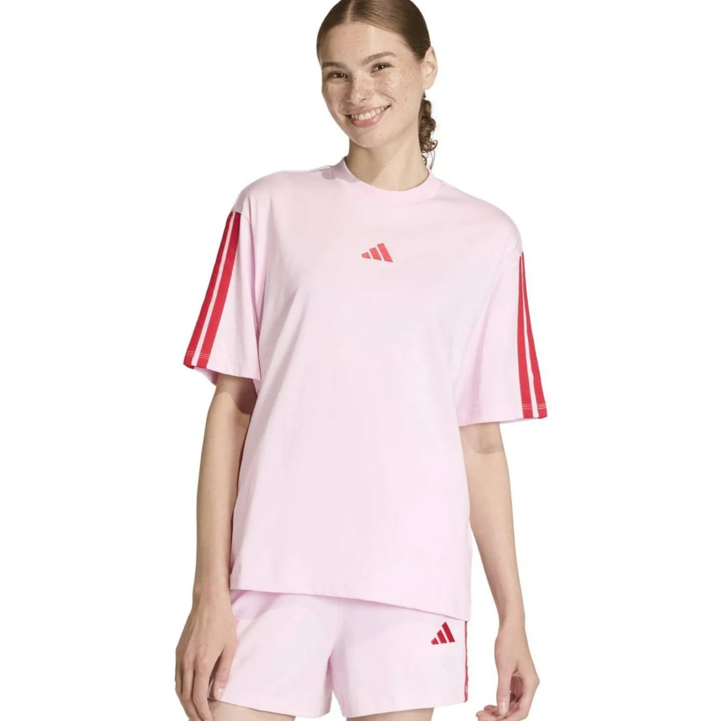 Essentials 3-Streifen Boyfriend Damen T-Shirt