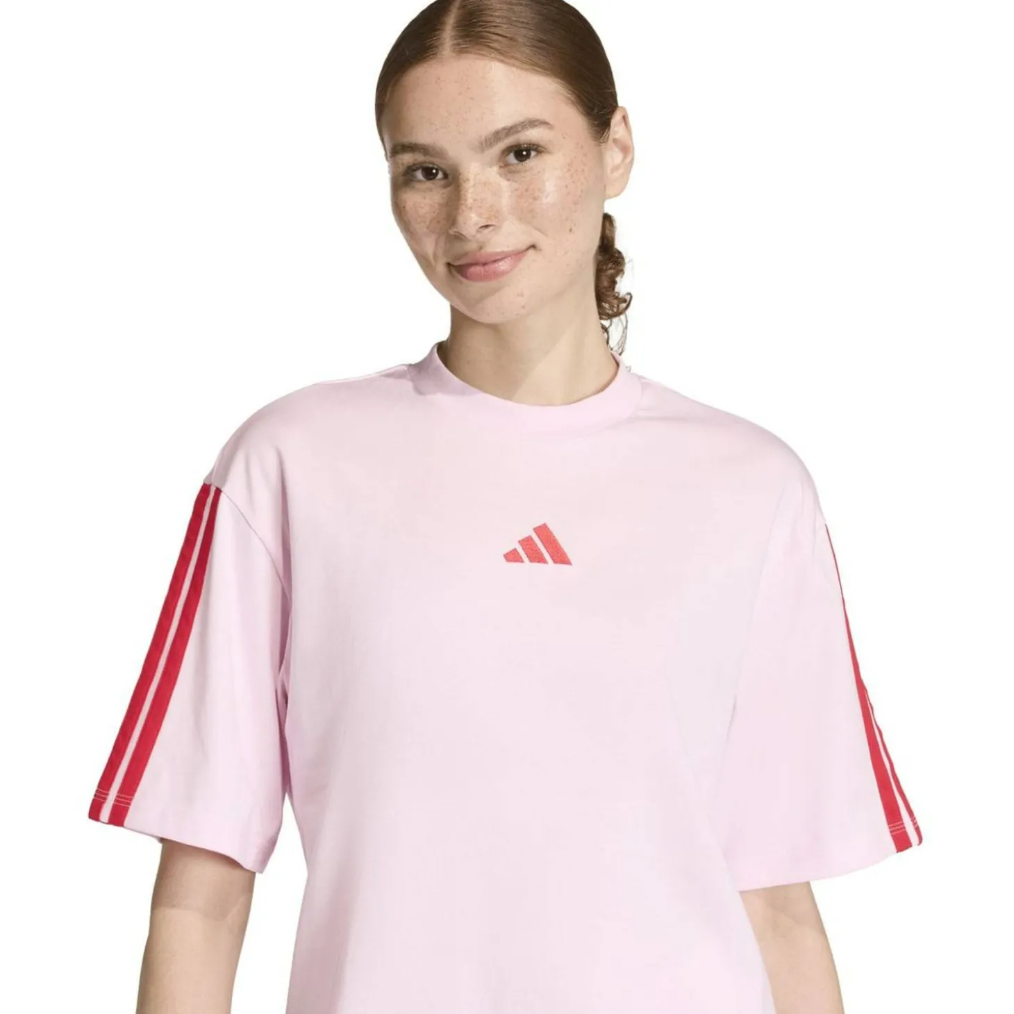 Essentials 3-Streifen Boyfriend Damen T-Shirt