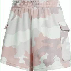 Essentials 3-Streifen Camo-Print Cargoshorts Damen Shorts
