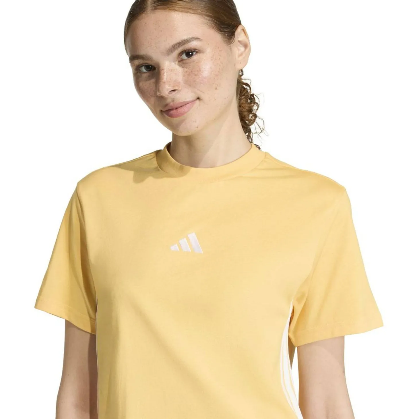 Essentials 3-Streifen Cotton Damen T-Shirt