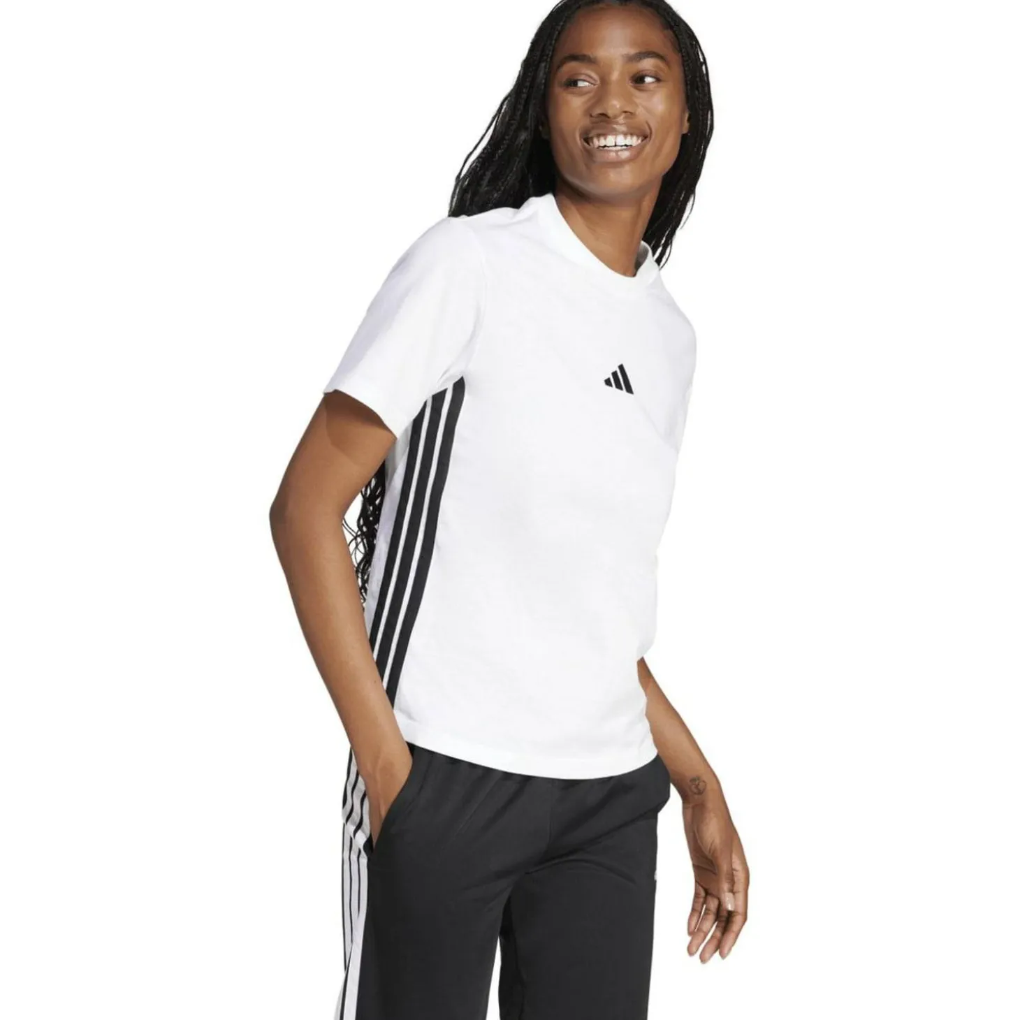 Essentials 3-Streifen Cotton Damen T-Shirt