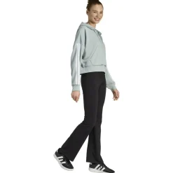 Essentials 3-Streifen French Terry Quarter-Zip Damen Kapuzensweater