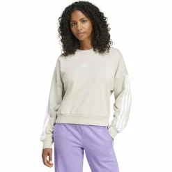 Essentials 3-Streifen French Terry Damen Sweatshirt
