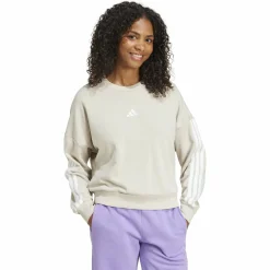 Essentials 3-Streifen French Terry Damen Sweatshirt