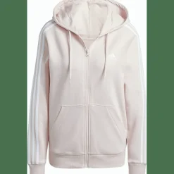 Essentials 3-Streifen French Terry Regular Damen Kapuzensweater