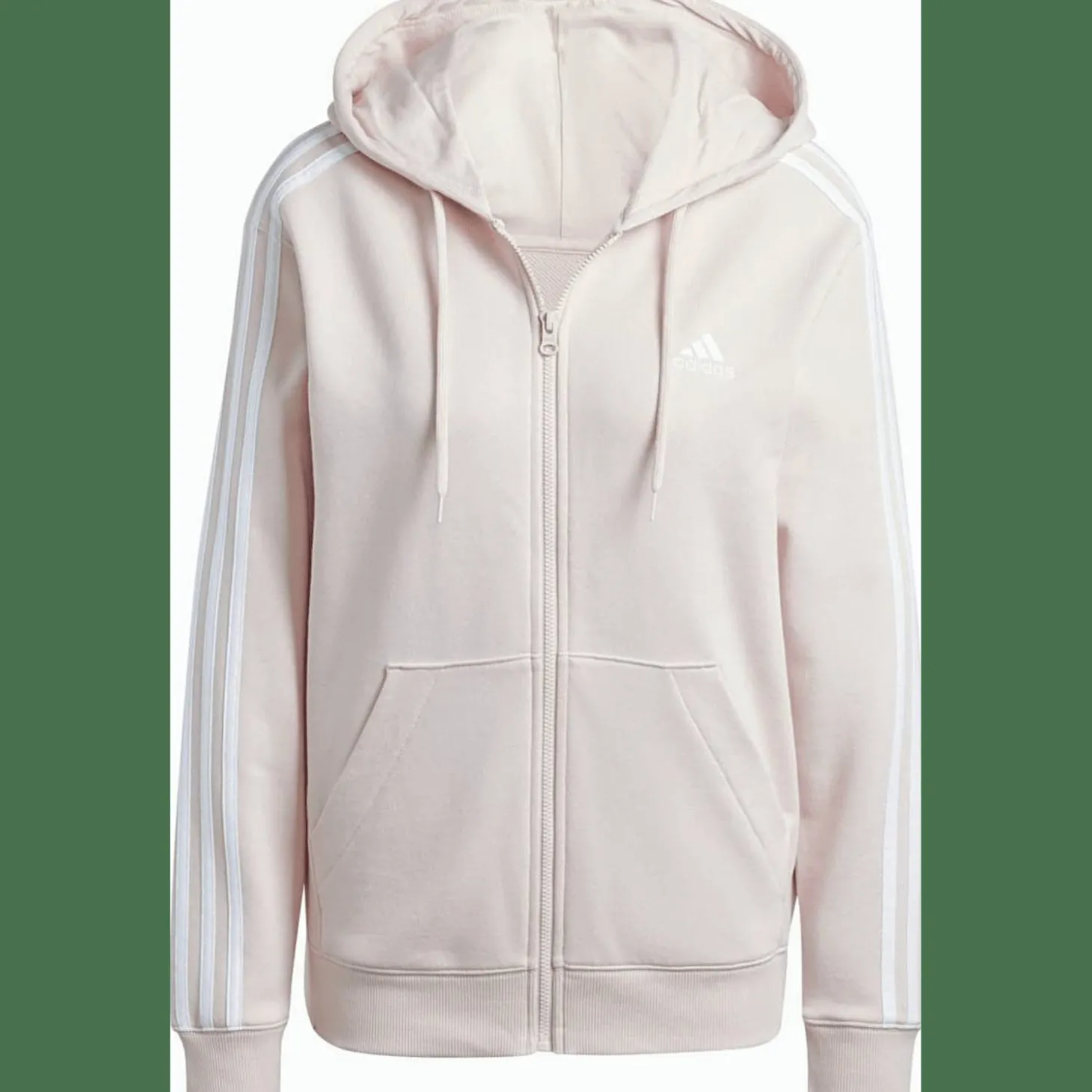 Essentials 3-Streifen French Terry Regular Damen Kapuzensweater