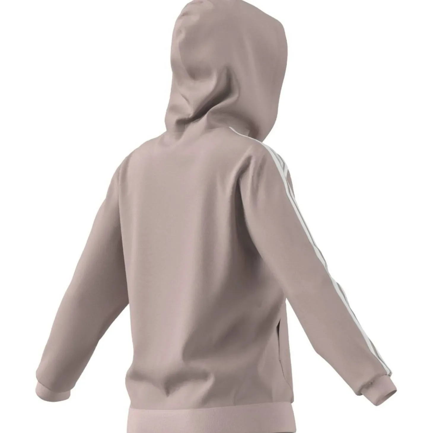 Essentials 3-Streifen French Terry Regular Damen Kapuzensweater