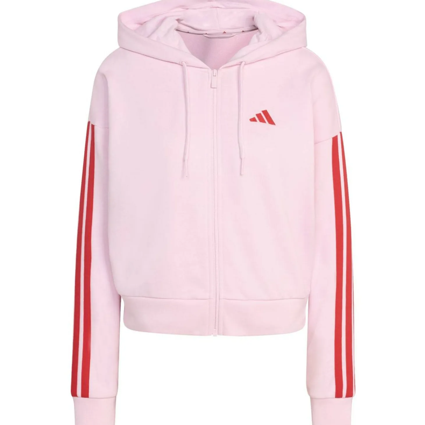 Essentials 3-Streifen French Terry Damen Kapuzensweater