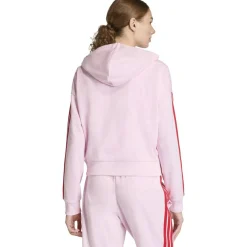 Essentials 3-Streifen French Terry Damen Kapuzensweater