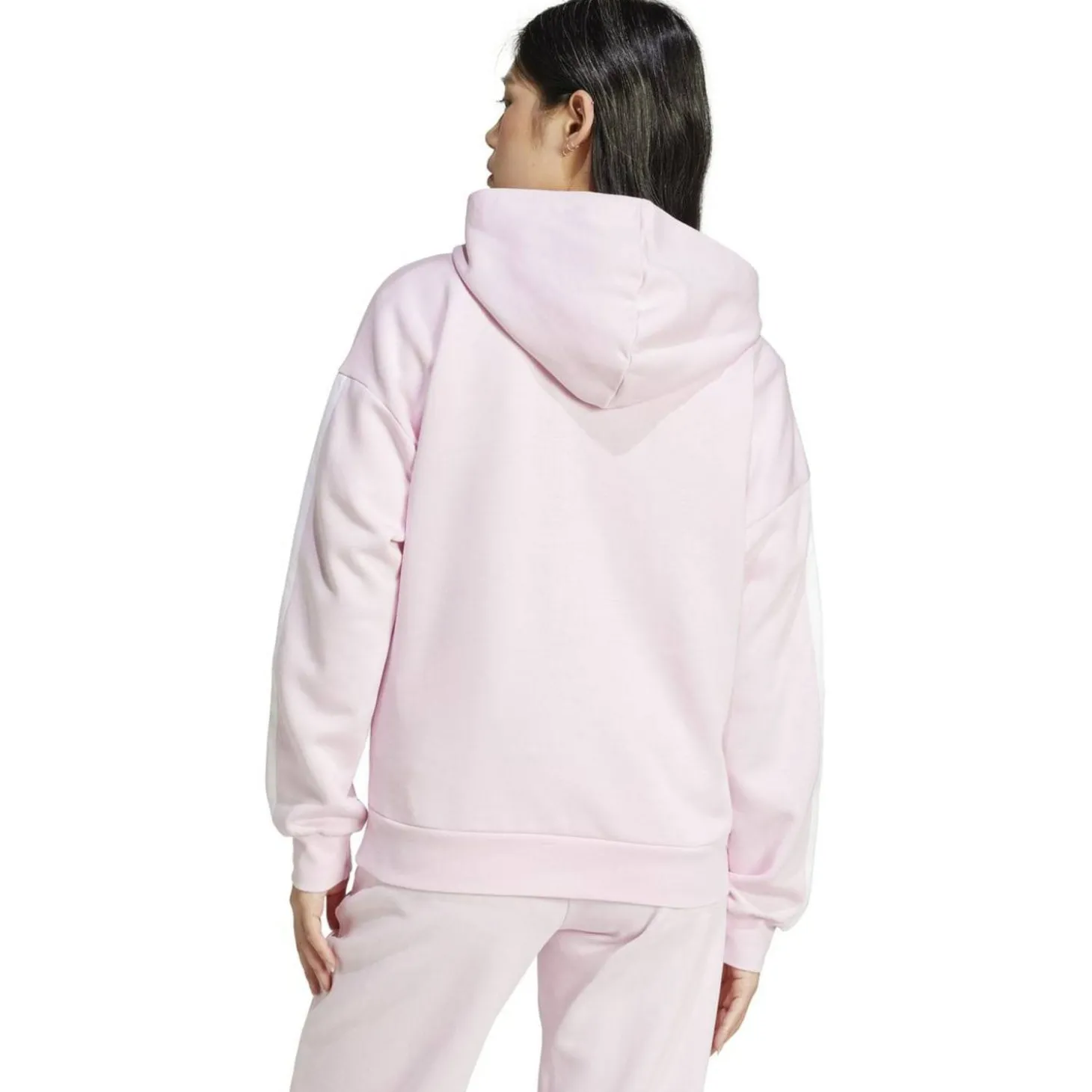 Essentials 3-Streifen Full-Zip Fleece Damen Kapuzensweater