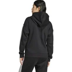 Essentials 3-Streifen Full-Zip Fleece Damen Kapuzensweater