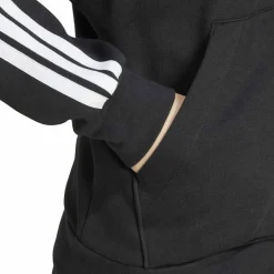 Essentials 3-Streifen Full-Zip Fleece Damen Kapuzensweater
