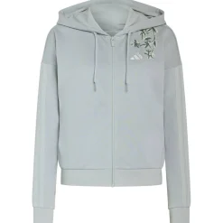 Essentials 3-Stripes French Terry Full ZIP Hoodie Damen Kapuzensweater