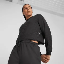 Fit Branded Fleece Crew Damen Kapuzensweater