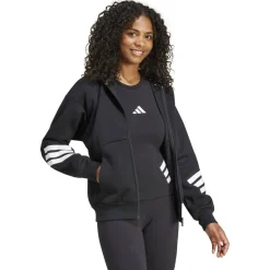 Future Icons 3-Streifen Damen Kapuzensweater