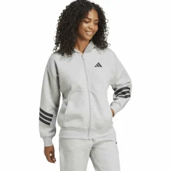 Future Icons 3-Streifen Damen Kapuzensweater