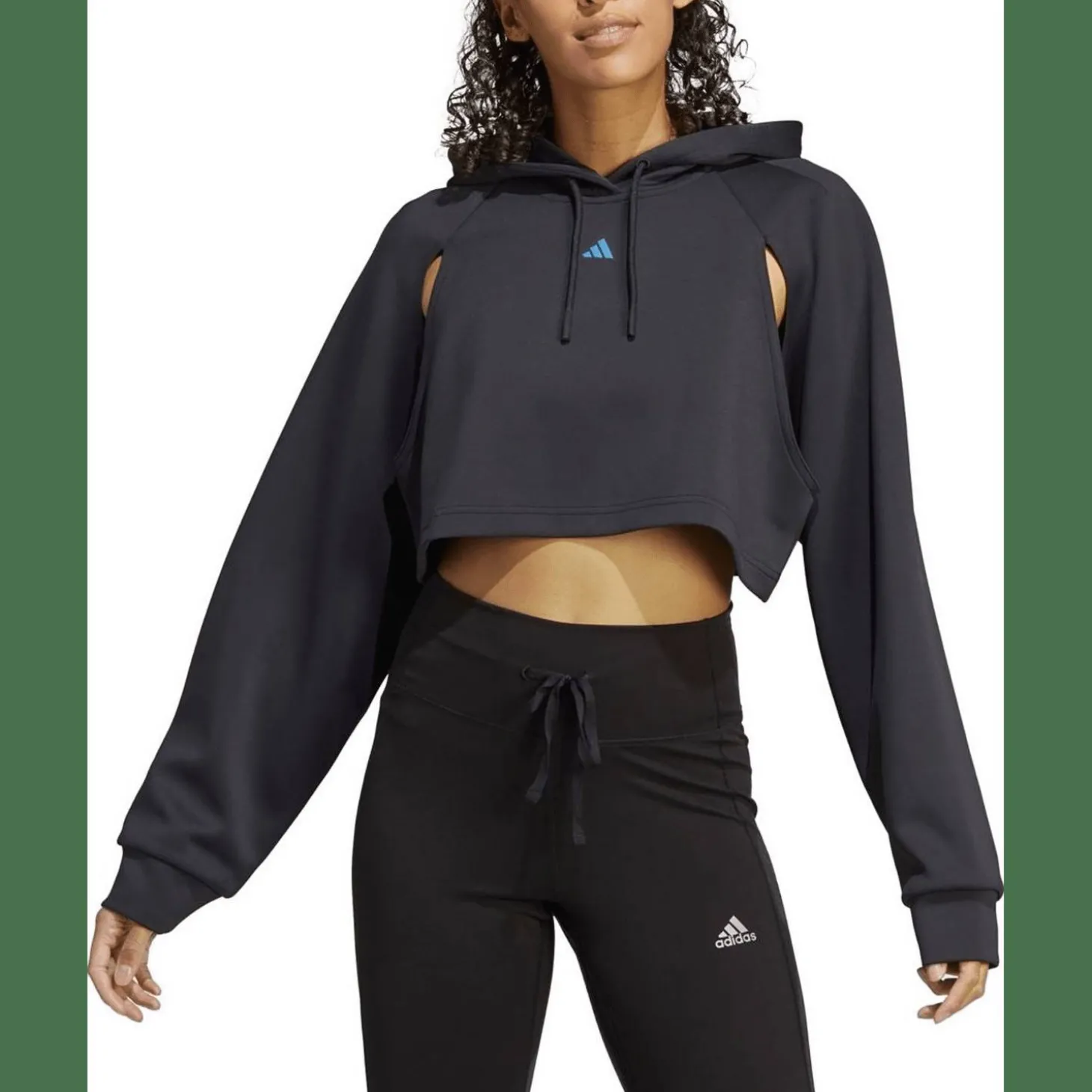 HIIT AEROREADY Crop Training Hoodie Damen Kapuzensweater