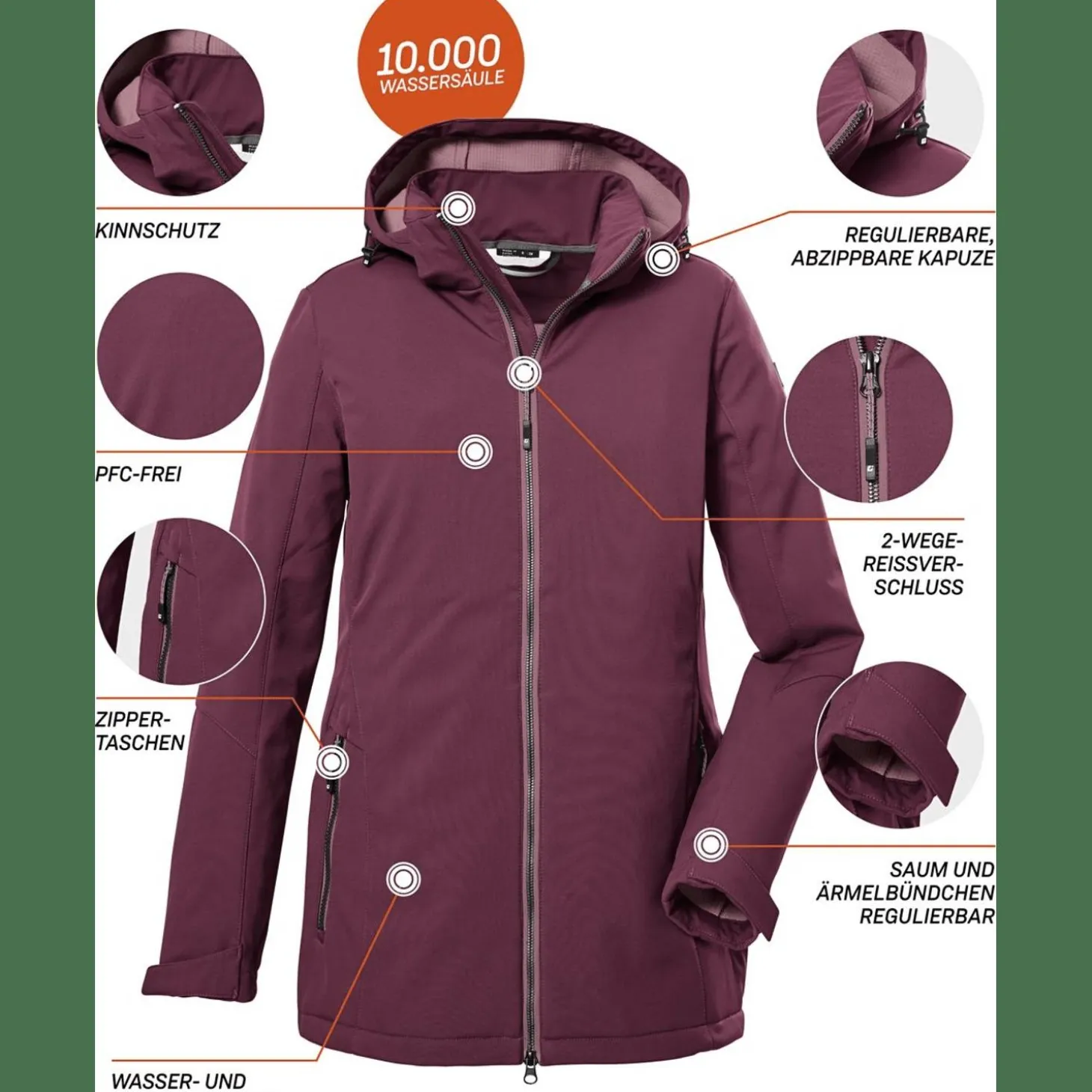 Kow 8 Damen Softshelljacke