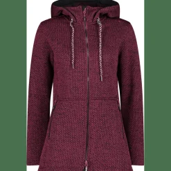 Long Jacket Fix Hood Damen Kapuzensweater