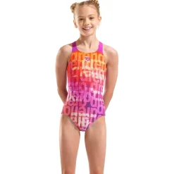 Multi Colours V Back Mädchen Schwimmanzug