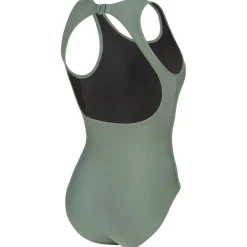 O Back Solid One Piece Damen Schwimmanzug