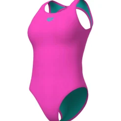 O Back Solid One Piece Damen Schwimmanzug
