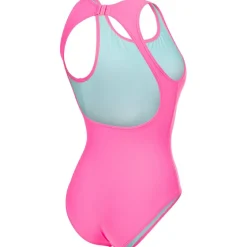 O Back Solid One Piece Damen Schwimmanzug