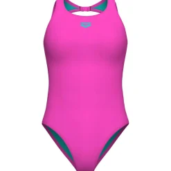 O Back Solid One Piece Damen Schwimmanzug