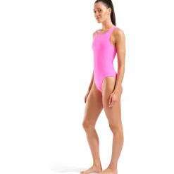 O Back Solid One Piece Damen Schwimmanzug