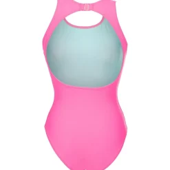 O Back Solid One Piece Damen Schwimmanzug