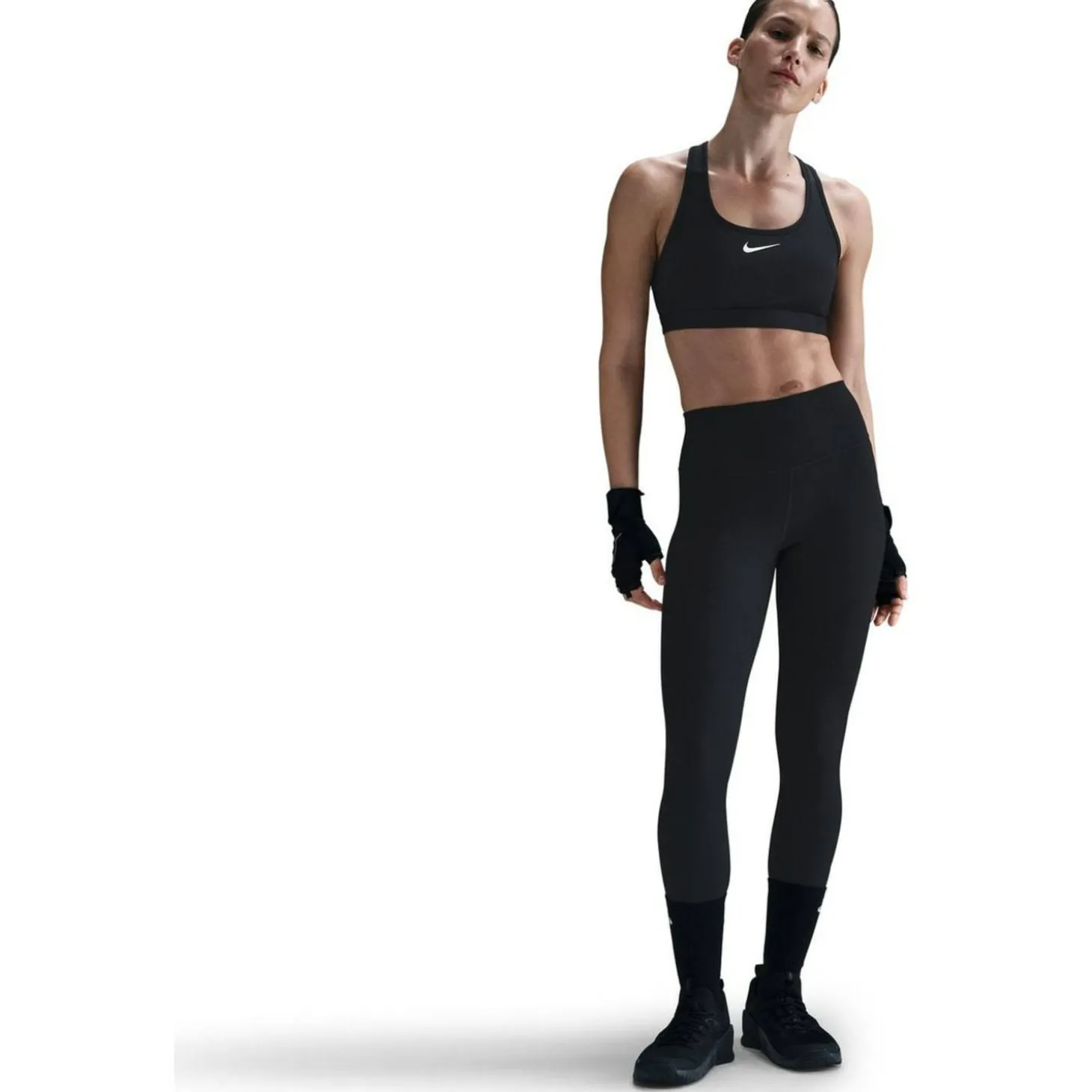 One High-Waisted Full-Length Damen Tights