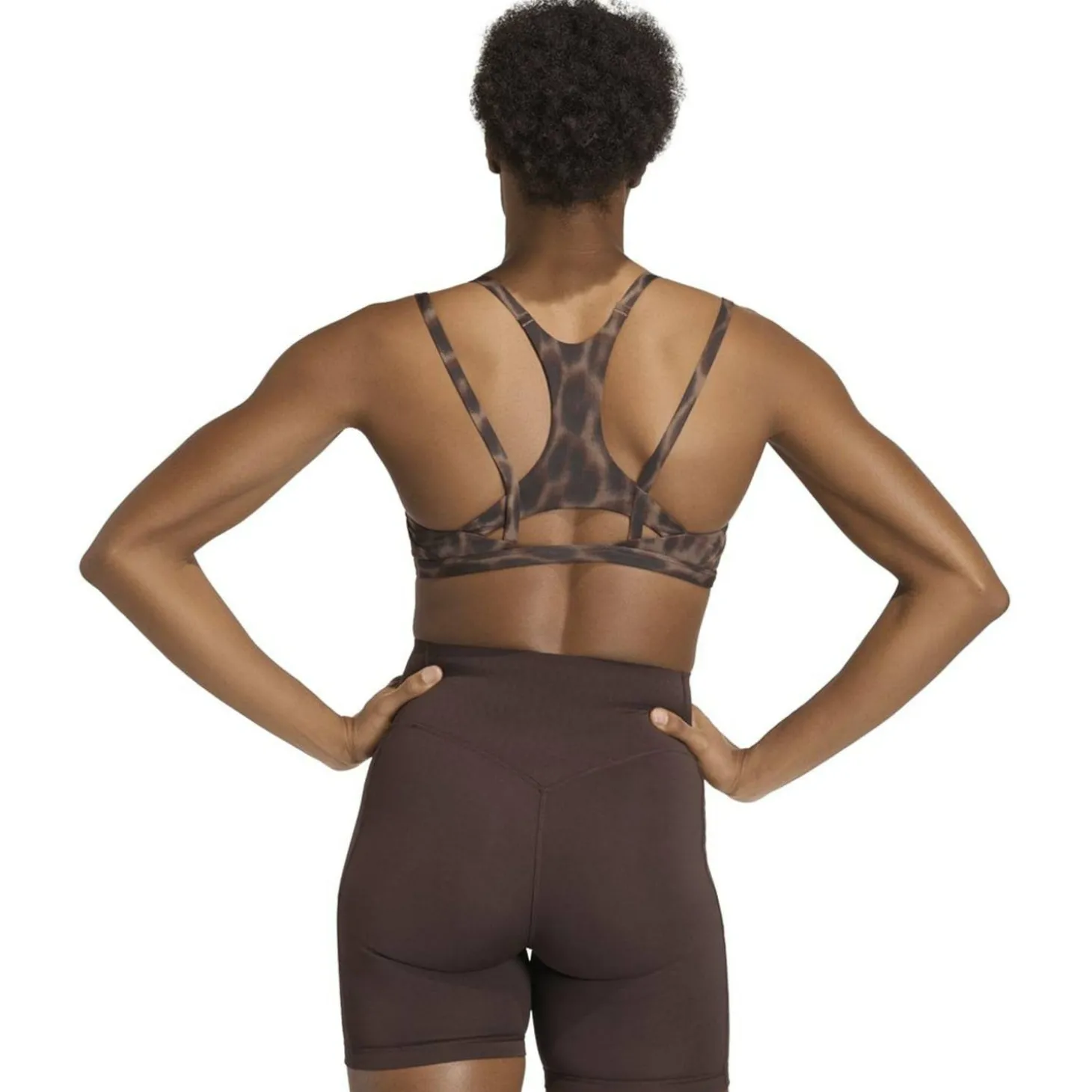 Optime Leopard Strappy Light Support Damen Sport-BH