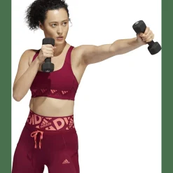 Powerimpact Training Medium-Support Logo Sport-BH Damen Sport-BH