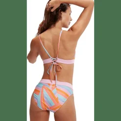 Printed Banded Triangle Damen Schwimmanzug