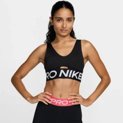 Pro Indy Plunge Medium-Support Padded Damen T-Shirt