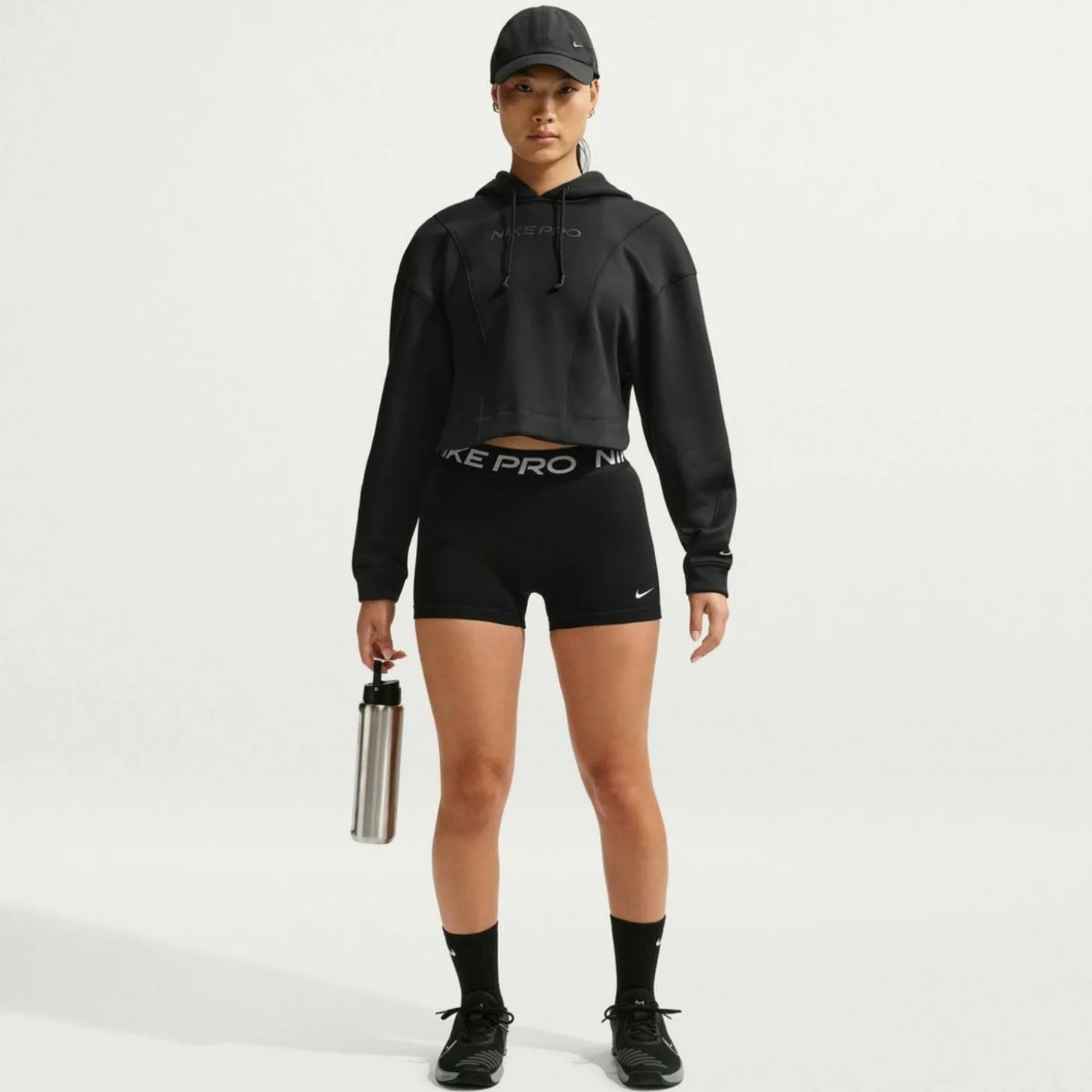 Pro Mid-Rise 3" Biker Damen Tights