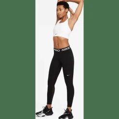 Pro Mid-Rise Mesh-Paneled Damen Tights