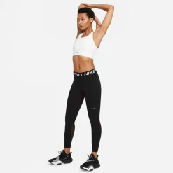 Pro Mid-Rise Mesh-Paneled Damen Tights