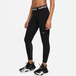 Pro Mid-Rise Mesh-Paneled Damen Tights
