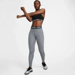 Pro Mid-Rise Mesh-Paneled Damen Tights