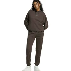 Seasonal Essentials Leopard Print French Terry with 3-Stripes Damen Kapuzensweater
