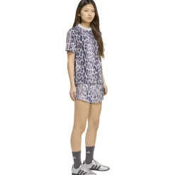 Seasonal Essentials Leopard Print Woven with 3-Stripes Damen Shorts