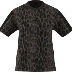 Seasonal Essentials Leopard Print with 3-Stripes Damen T-Shirt